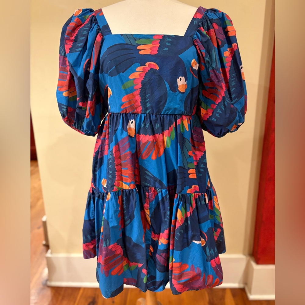 Farm Rio Parrot Print Dress
